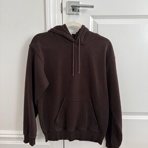 H&M Men's Dark Brown Relaxed Fit Hoodie